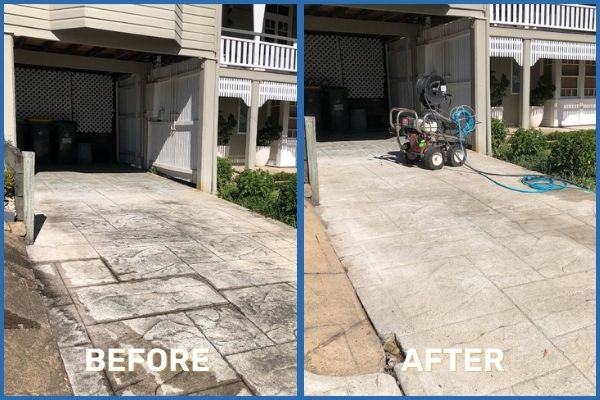 Queenslander Driveway Cleaning Before Vs After